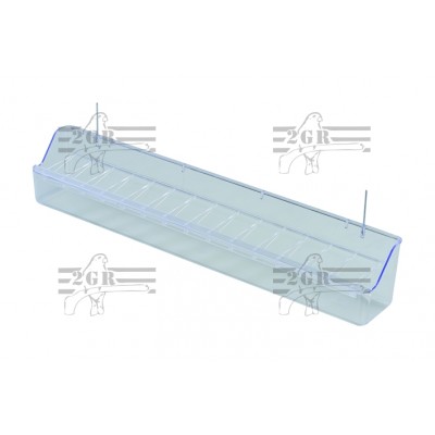 Mangiatoia per voliera trasparente c/f
