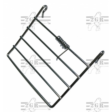 Portina in metallo con molla per gabbie 315 cm.7x6.5h