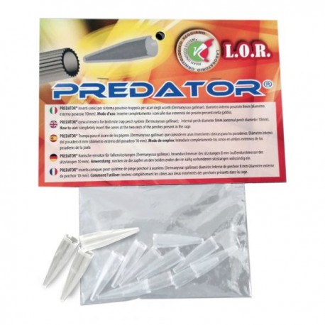 PREDATOR Trappola per acari degli uccelli 10 pezzi